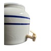 Aquanation Stripe Design Countertop Water Dispenser Porcelain Ceramic Beverage Crock