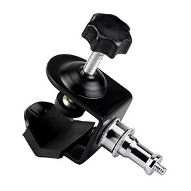 PhotoGeeks C Clamp & 1/4" Screw Thread Spigot | Photo Studio Grip Light Stand Mount Tripod Backdrop Support