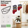 Livelab Hat Rack Wall Mount, [2-Pack] Metal Hat Organizer for