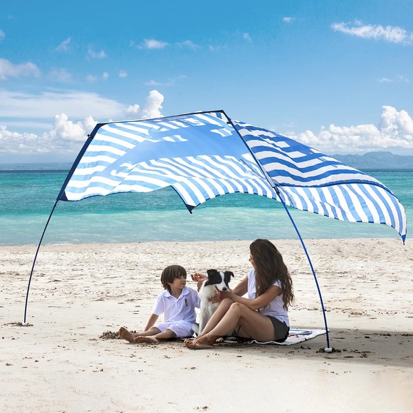 ALYCASO Beach Shade Sun Canopy Tent Shelter, Wind Canopy for