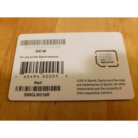 Sprint Mobile SIMGLW216R Micro SIM Card