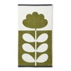 Orla Kiely Cut Stem Bathroom Towel Moss & Charcoal 100%