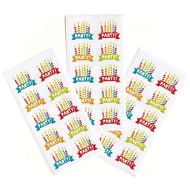 Paper House Productions Party Candles Pack of 3 Foil Accent Sticker Half-Sheets for Crafts, Scrapbooking & Collecting