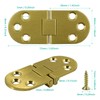 BDS-HOME 4pcs Round Edge Hinge Brass Butler Tray Hinge with