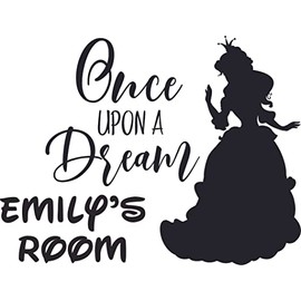 Once Upon A Dream Logo Home Welcome Cozy Fireplace Housewarming Enter Retirement Lodging Residence Holiday Gift Decorating Ideas Girl Boy Bedroom Wall Decal Sticker - Size: 13 Inch x 16 Inch