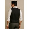 TruClothing Men's Black Waistcoat Wedding Business Party Plain Formal Suit