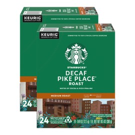 Starbucks Decaf Pike Place Roast K Cups, 24 Count (Pack of 2)