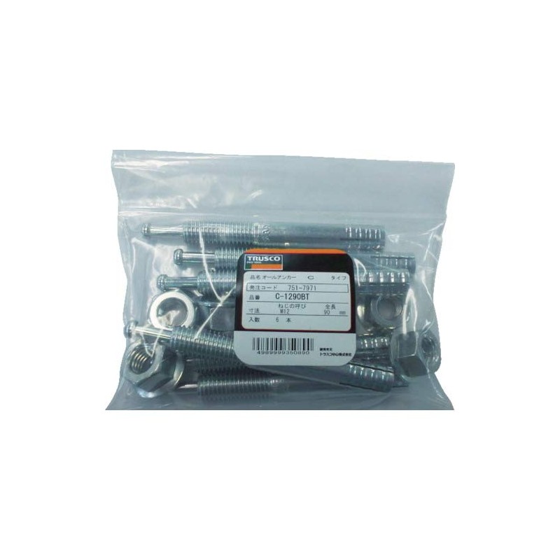 TRUSCO SC-1060BT All Anchors SC Type, Stainless Steel, Silver, M0.4