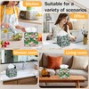 Tropical Palm Leaf Flamingo 2 Pcs Tissue Box Cover Square