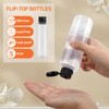 Chstarina 5 x 200 ml travel bottle set, plastic bottle,