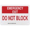 Brady 127147 Fire Safety Sign, Legend "Emergency Exit Do Not