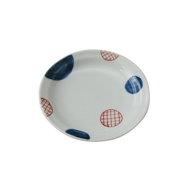 Hamamotou, Hasami Ware 286506, Kotama Kiln, Small Plate, Round Crest