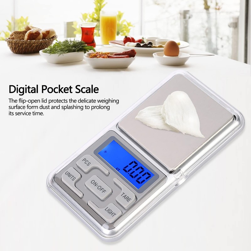 Pocket Gram Scale, 500g 0.1g Portable Food Travel Kitchen Small