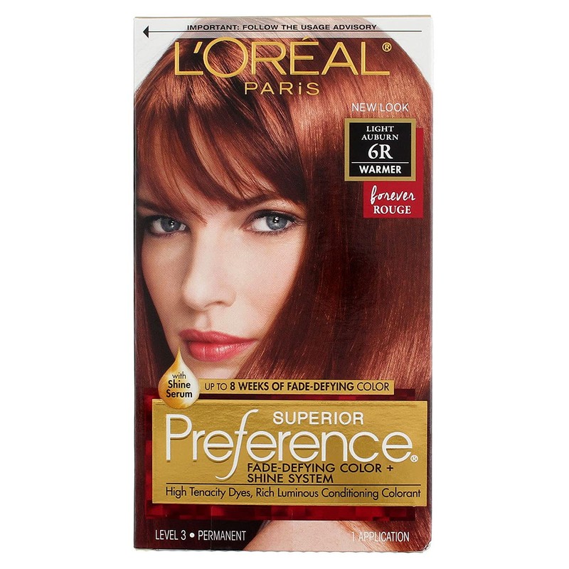 L'Oreal Superior Preference, 6R Light Auburn, Warmer 1 ea (Pack