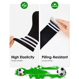 Century Star Blue Boys Girls Soccer Socks Youth Softball Socks Athletic Sock 1 Pair Light Blue White 9-12 Years