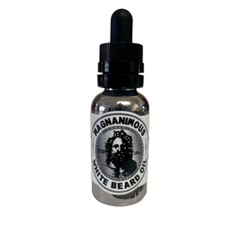 MAGNANIMOUS WHITE BEARD OIL FORMULA (1 OZ) "CARTHAGE" SCENT (CITRUS, BERGAMOT, AMBER, CEDAR, & EXOTIC MUSK) - THE NON-GREASIEST BEARD OIL FOR WHITE BEARDS ON THE PLANET, SANTA APPROVED!