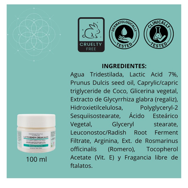 Lacto Renew Cream Mask Exfoliante Despigmentante