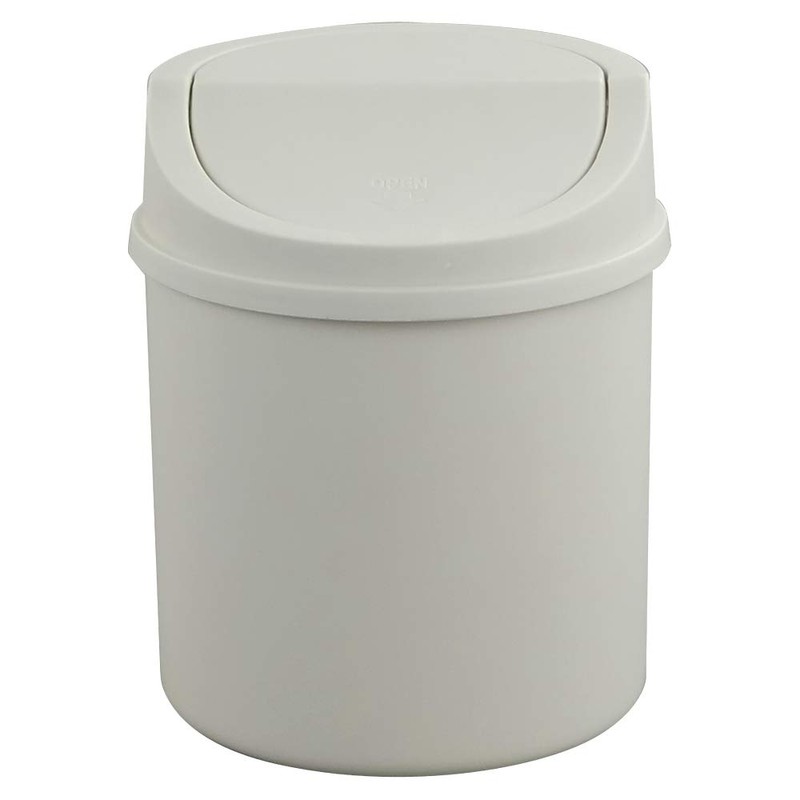 Cadineer Desktop Bin, Mini Trash Can With Swing Top Lid,