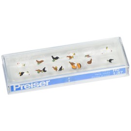 Preiser 1/87th - PR14168 - Model Railways - Chickens and Roosters