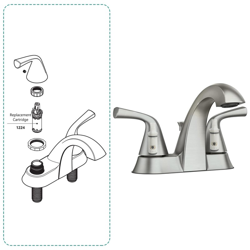 1224 1224B Faucet Cartridge Replacement Kit For Most Double Handle