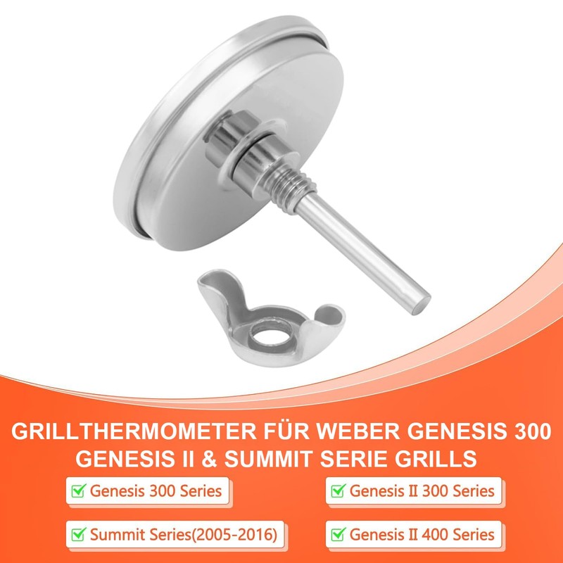 67088 67731 Grill Thermometer for Weber Genesis 300, Genesis II