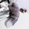 Alpertie Fluffy Real Fox Fur Tail Keychain Tassel Bag Cosplay