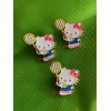 1x1 Lapel Pin - Animal Cartoon Kitty Cat with Tennis