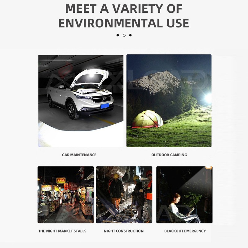 Solar Handheld Spot Light Multifunction Waterproof Super Bright Emergency Spotlight