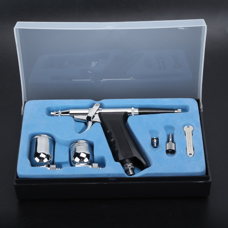 Airbrush 0.3mm Caliber Side Pot Single Action Set Art Supplies