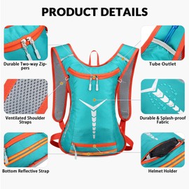 Arvano Hydration Backpack Lightweight Running Backpack Bicycle Backpack with Hydration Bladder 2L for Men and Women Small Trail Running Backpack Hiking Backpack Sports Backpack for Jogging Hiking