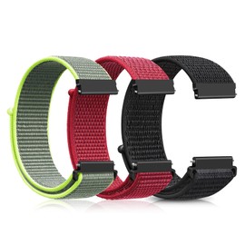 Ecogbd Nylon Replacement Strap 16 mm 18 mm 19 mm 20 mm 22 mm, Quick Release Sports Bracelet for Men and Women, Soft Fabric, Adjustable, Breathable Loop Watch Strap, Nylon