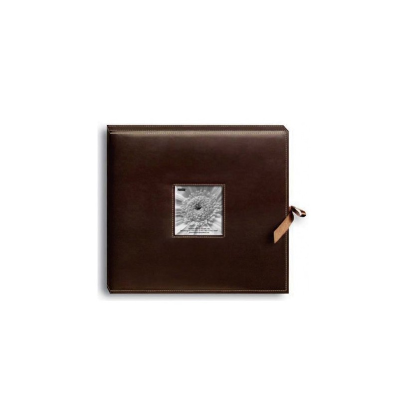 Pioneer 12 Inch by 12 Inch D-Ring Sewn Leatherette Scrapbook
