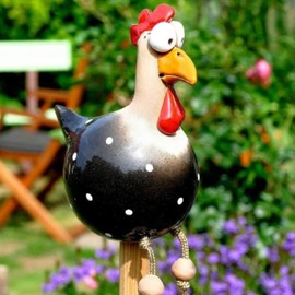 Esshogo Chicken Garden Decoration, Handmade Garden Statue, Decorative Hen Garden Stake, Garden Stake, Chicken Garden Stake for Patio, Garden Decoration