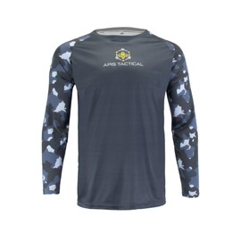 Apis Tactical - All-Season Base Layer - Mens Undershirts for Beekeeping & Outdoors - Moisture-Wicking Long Sleeve Undershirt for Hiking, Skiing, & More - for Men & Women - Dark Grey/Grey Camo - XXL
