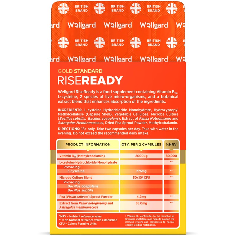 Wellgard Rise Ready – Advanced Formula for Energy Release &
