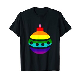 Colorful Rainbow Pride Christmas Ornament Bauble T-Shirt