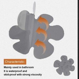 Secopad Bathtub Stickers Non-Slip, 24PCS Safety Shower Treads Adhesive Appliques with Premium Scrape (Gray)