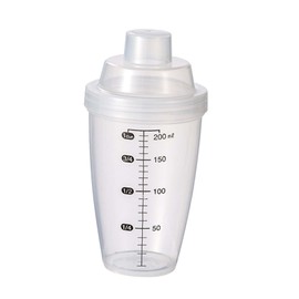 Qianly Protein Shaker Bottle with Knob-type Lid 200ml for Protein Powder Enzyme and Shakes, Food Grade Material, Transparent and Odorless Multifunction Small Drink Mixer with Scale for Outdoor Sports