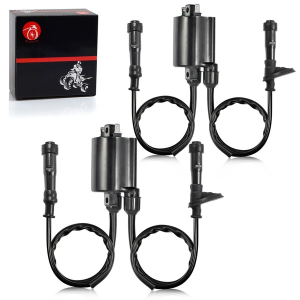 MOTO1988 2set of Ignition Coil & Spark Plug Cap For