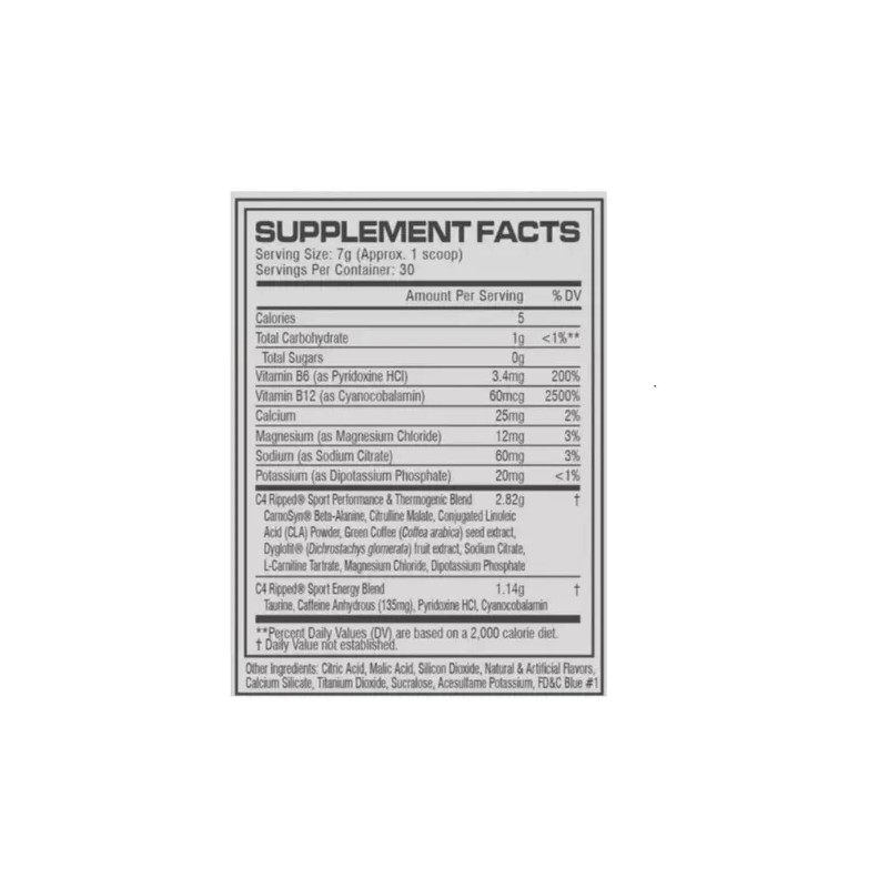 Pre Entrenamiento Cellucor C4 Ripped Sport 30 Servicios