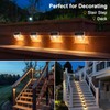 Qualdout Solar Outdoor Lights, 8 Pack Solar Fence Deck Lights,