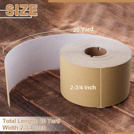 LEONTOOL 220 Grit Sandpaper Roll, 20 Yard Long Continuous Roll 2-3/4" Wide PSA Longboard Sandpaper, Self Adhesive PSA Stickyback Sand Paper for Automotive Woodworking Air File Sander Sanding Block