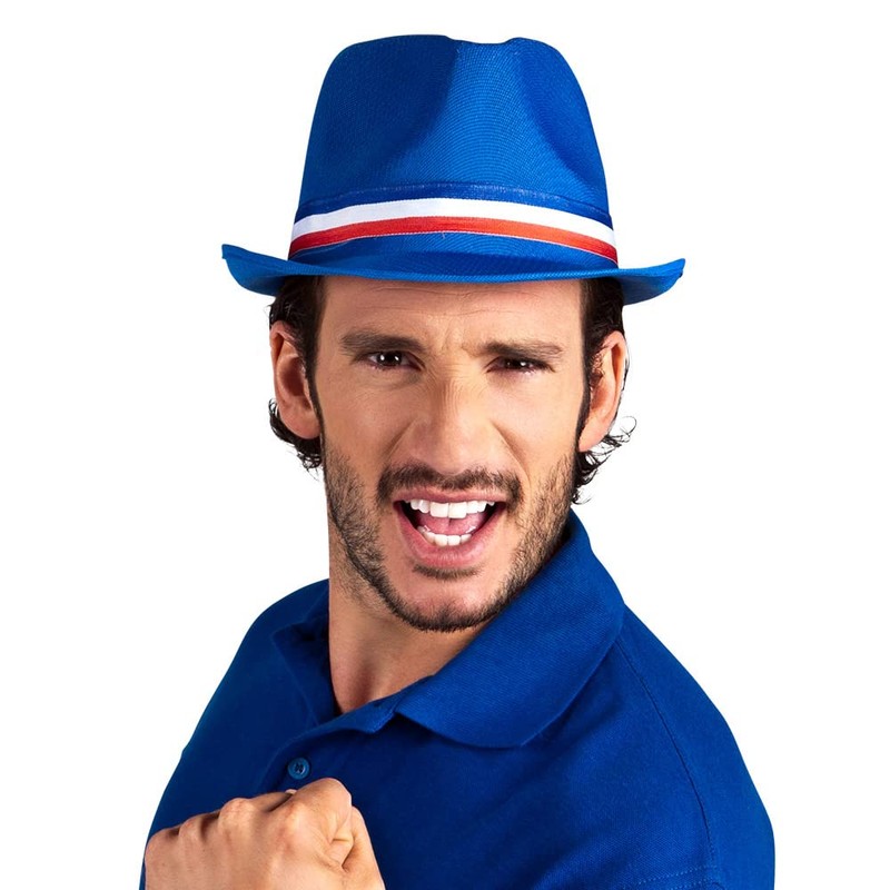Blue French supporter hat adults