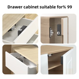 Rixiang RFID Electronic Cabinet Lock Hidden DIY for Wooden Cabinet Locker Drawer Cupboard Latch Lock