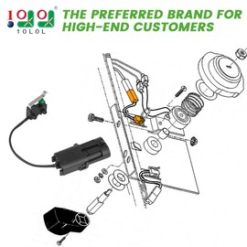10L0L Golf Cart Reverse Switch Assembly -DCS- Fits EZGO 1996-02, Replaces 73195-G01