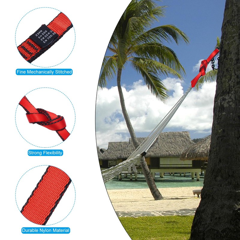 PATIKIL 2 Pack 47" Nylon Climbing Sling Strong Webbing Strap