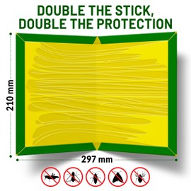Pest Sticky Pads Trap - Extra Strong Sticky Traps Glue Pads for Multiple Insects for Home, Kitchen, Garden & Garage (6 Pack)
