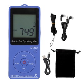 Compact Portable FM/AM Frequency Adjustment Digital Display with Pedometer Function Mini Sports Radio