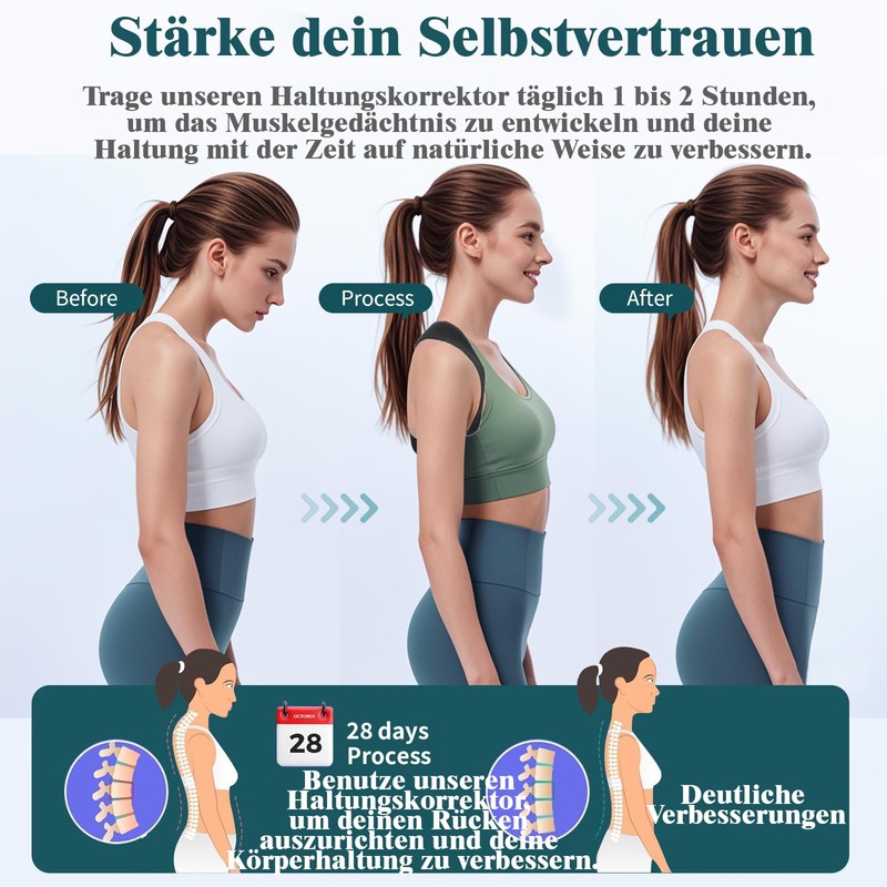 Lumewave Posture Corrector for Men & Women - Adjustable Back