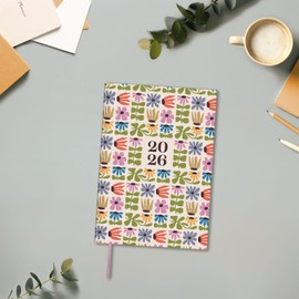 Finocam - 2026 Diary 1 Day per Page | January - December (12 Months) | Annual Diary 2026 with Elastic Band and Bookmark Ribbon | Hard Cover Porto Design - Camila - International